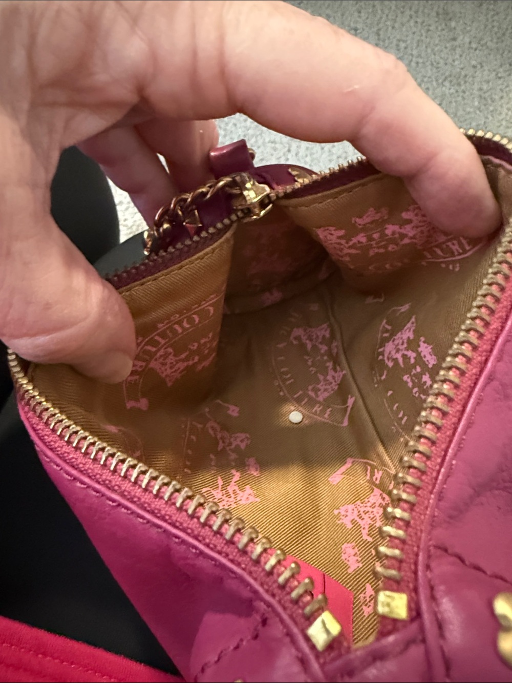 Juicy Couture Wristlet Bag in Deep Magenta - Picture 10 of 10